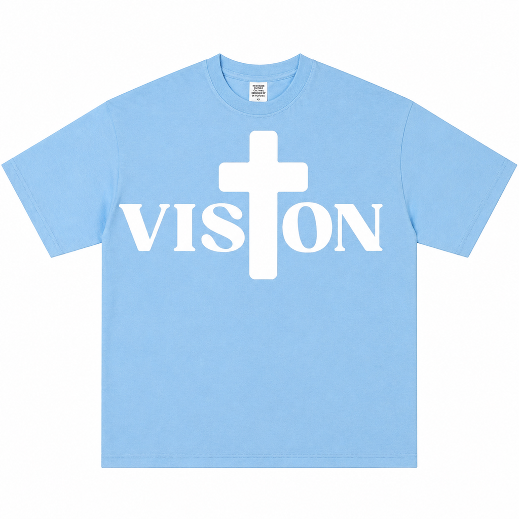 Sky Blue Vision T Shirt w/ White Logo