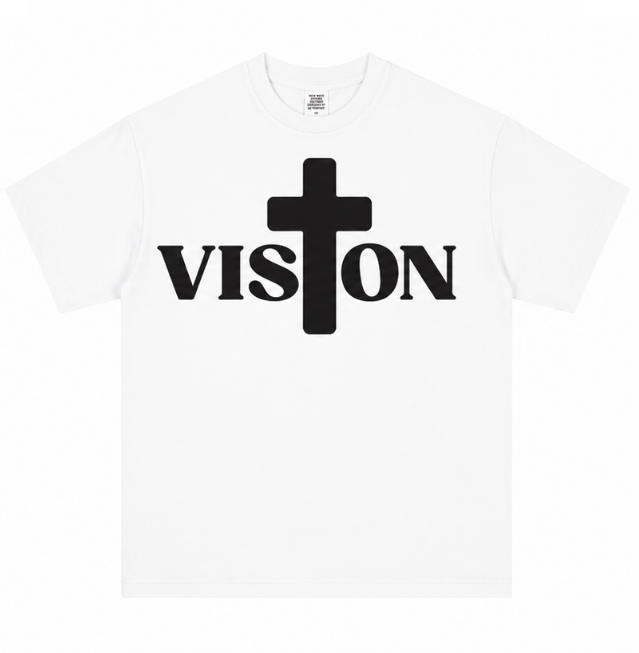 White Vision T Shirt w/ Black Logo